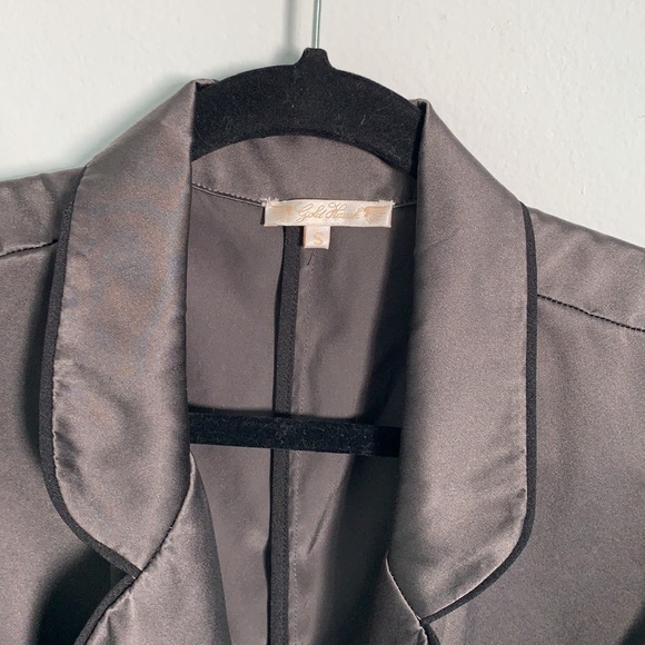 Gold Hawk *NWT* Pewter Grey Blazer / Kimono with Black Piping; SMALL - Picture 5 of 11